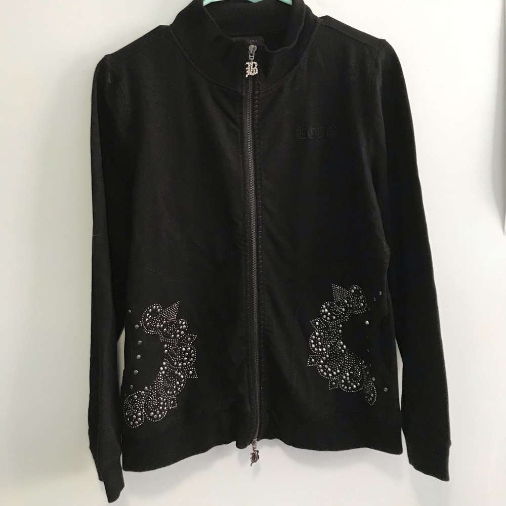 BCBGMaxAzria Black Zip Up
